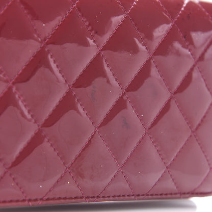 Chanel Patent Calfskin Quilted Large Brilliant Flap Wallet Fuchsia 8 of 11