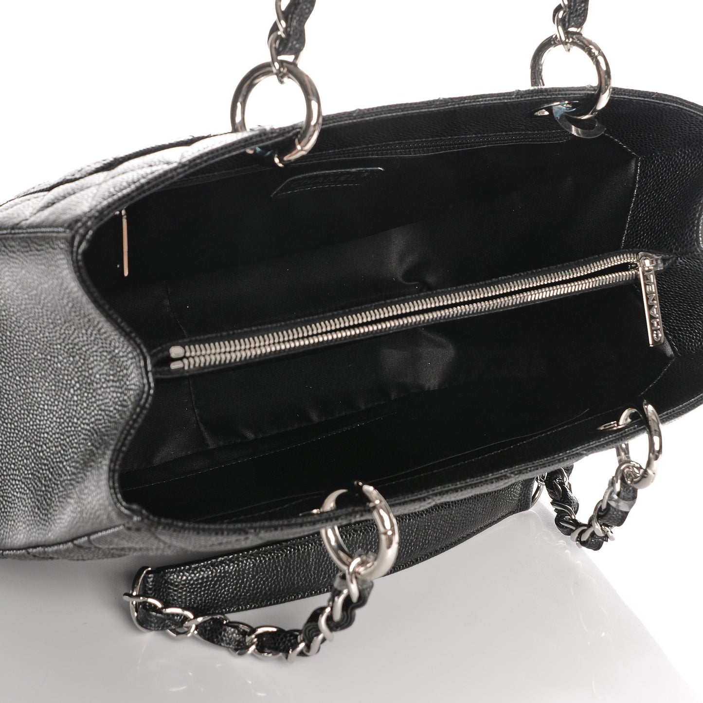Caviar Quilted Grand Shopping Tote GST Black