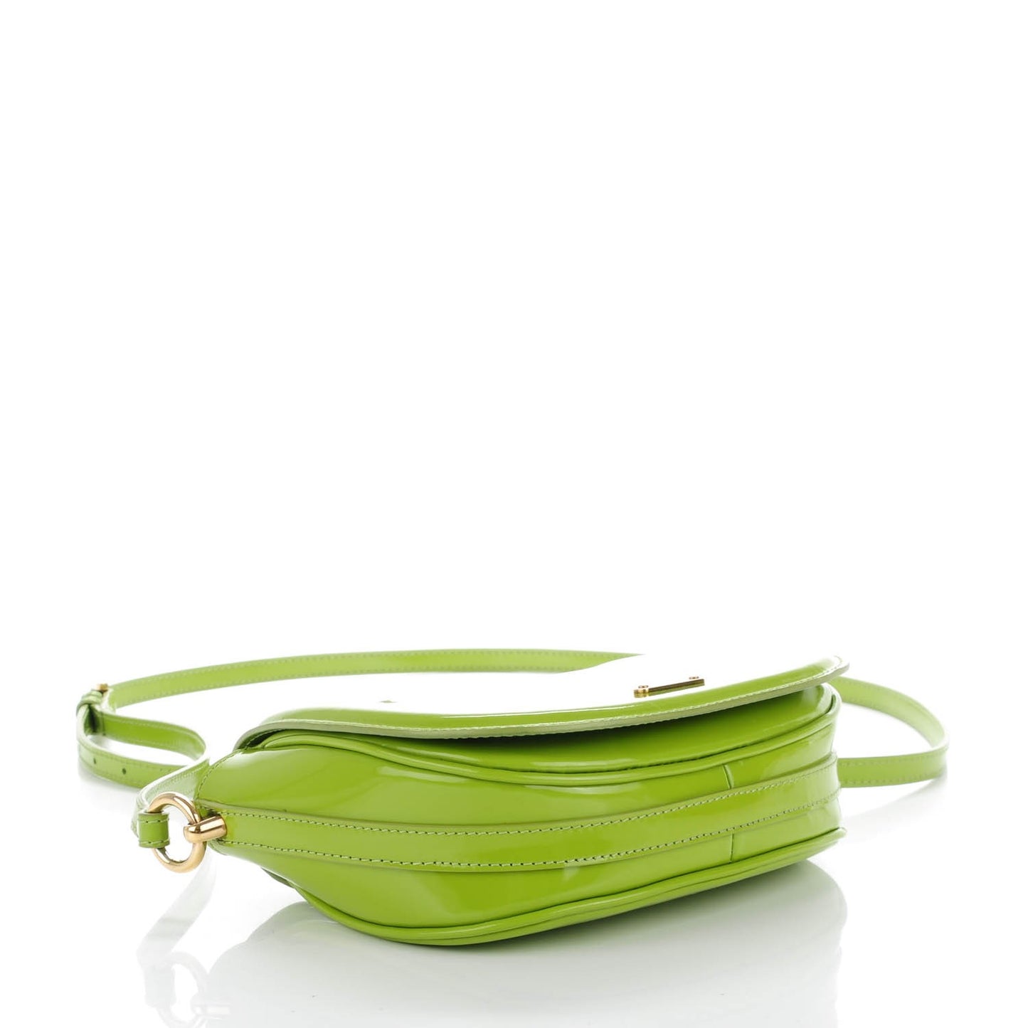 Patent Small Leigh Crossbody Bag Lemon Green