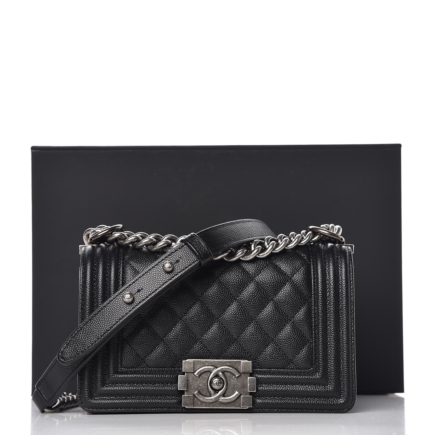 Chanel Caviar Quilted Small Boy Flap Black 8 of 8