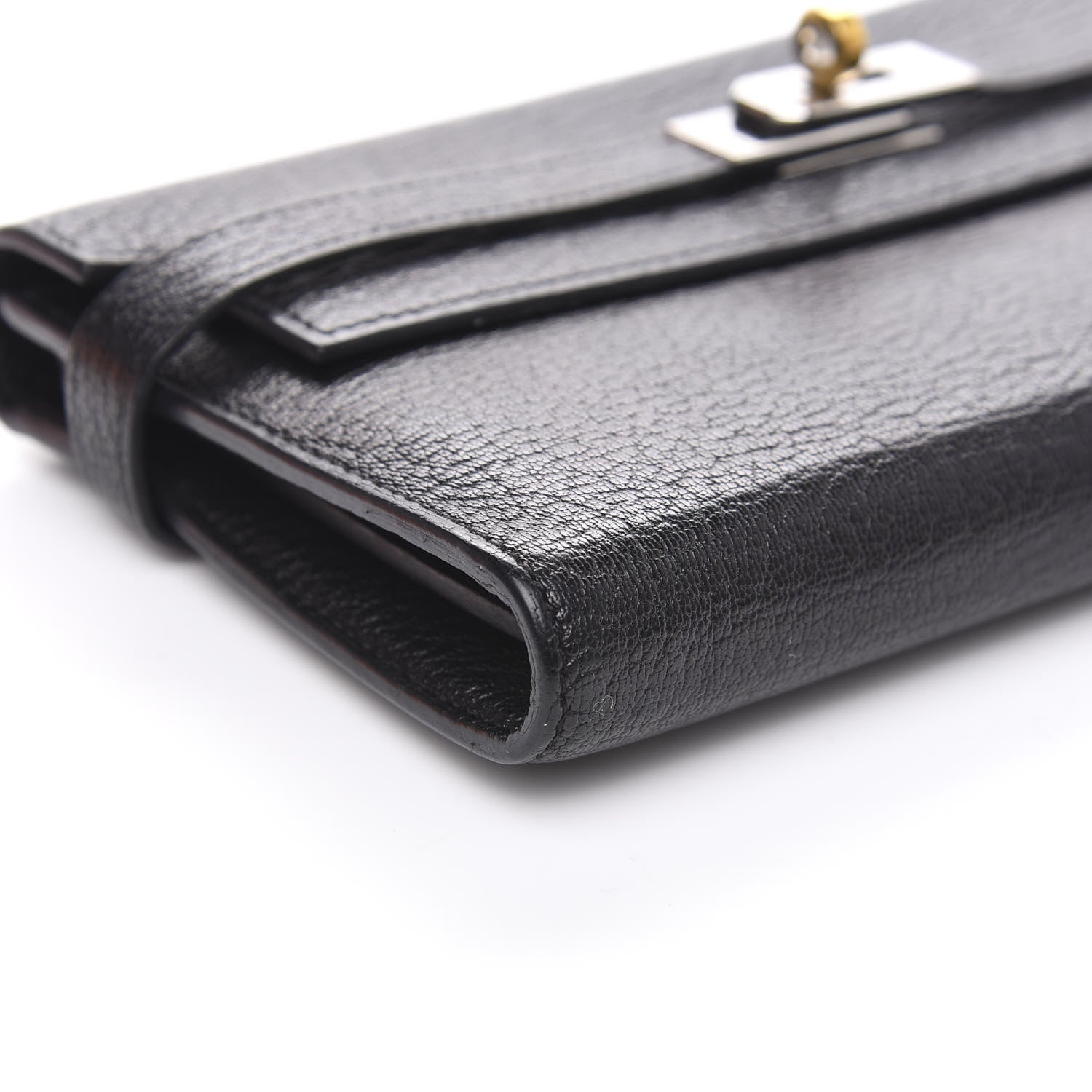 Hermes Chevre Mysore Kelly Longue Wallet Black 7 of 10