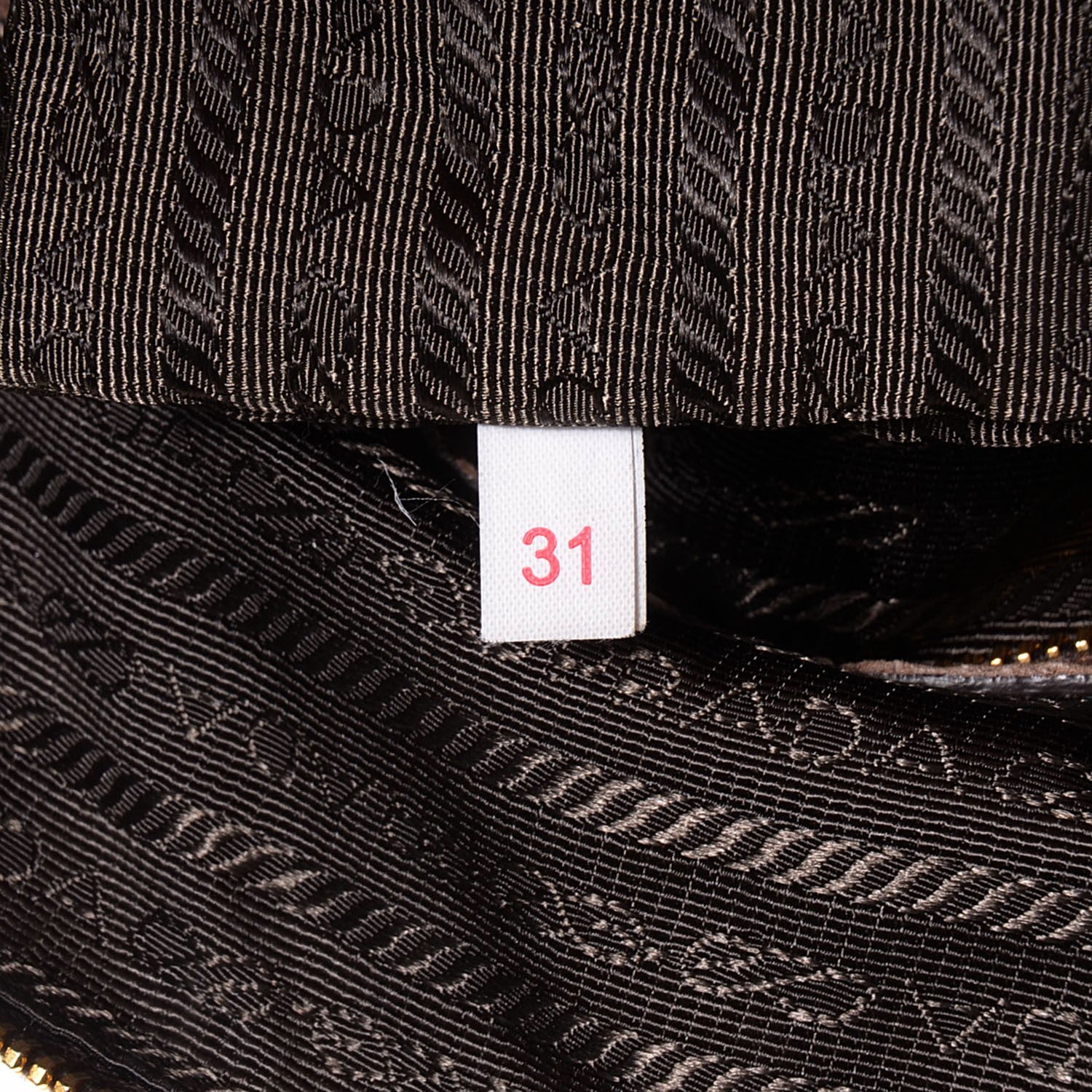Prada Cervo Shine Tote Teak 8 of 12