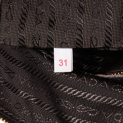 Prada Cervo Shine Tote Teak 8 of 12