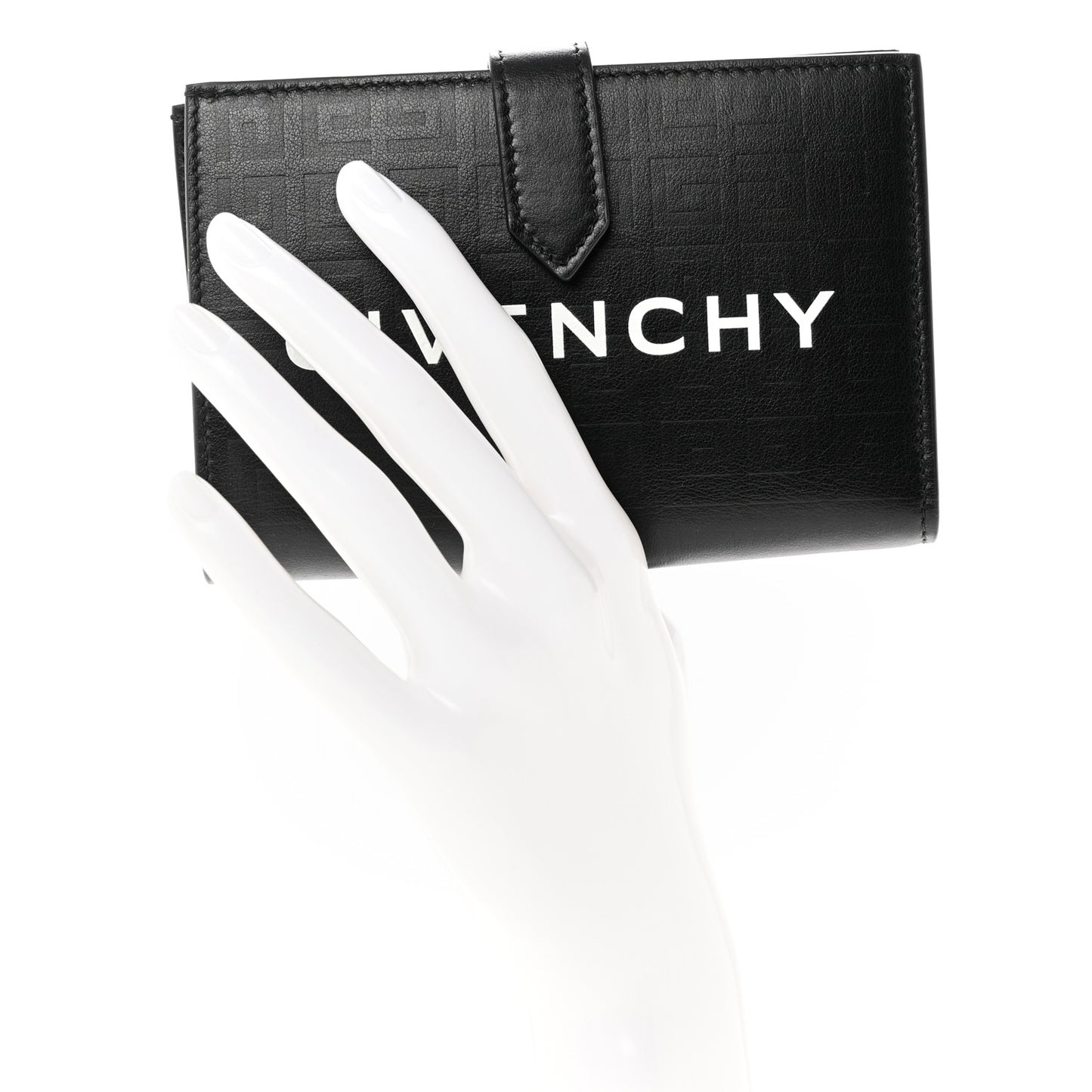 Calfskin 4G Embossed G-Essentials Bifold Wallet Black