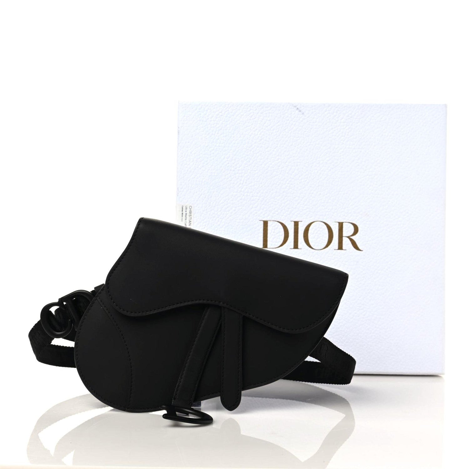 Christian Dior Ultra Matte Calfskin Saddle Belt Bag Black 8 of 8