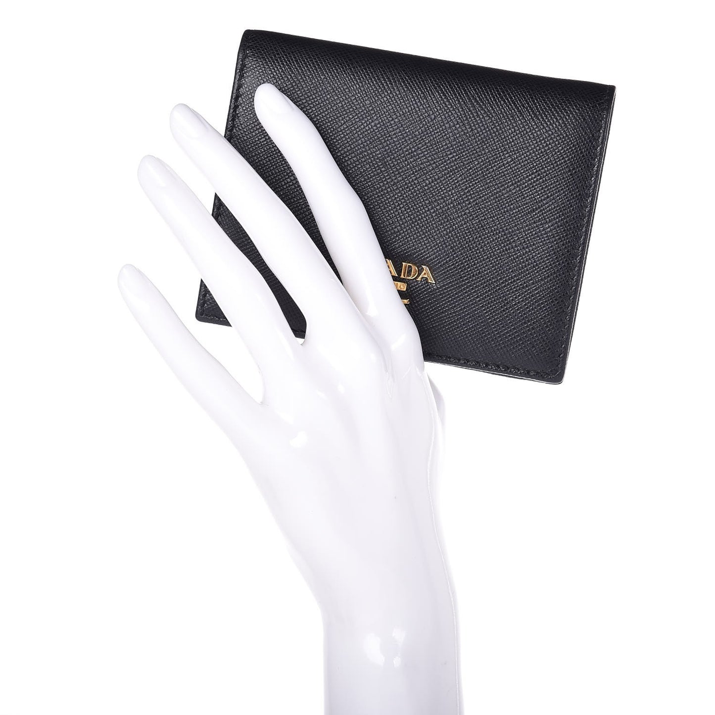 Saffiano Multicolor Compact Wallet Black Soleil