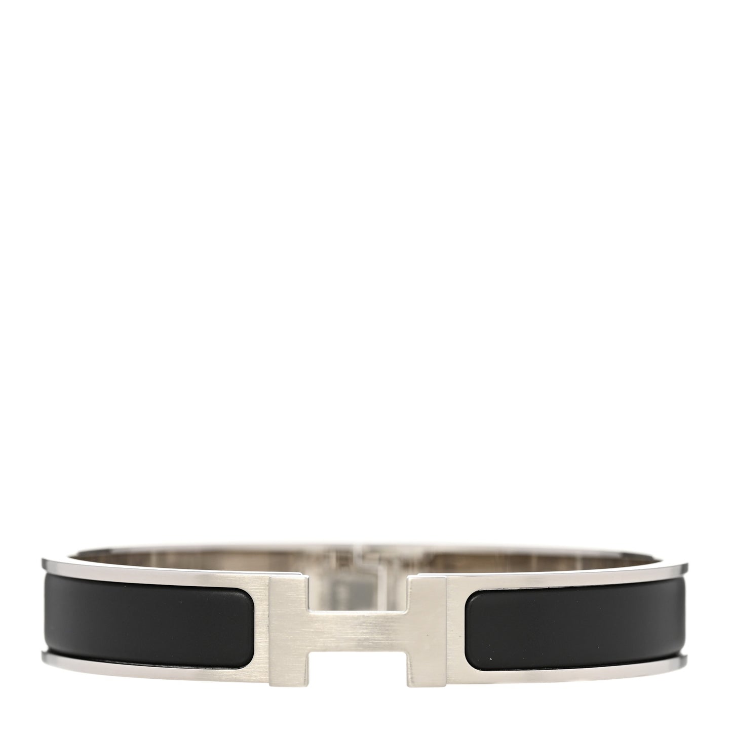 Matte Enamel Narrow Clic Clac HH Bracelet GM Black