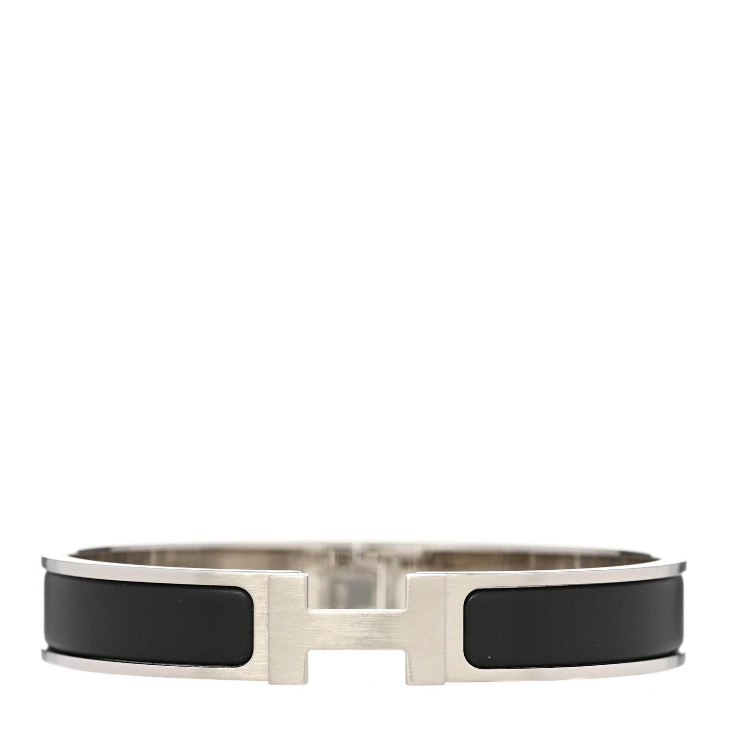 Hermes Matte Enamel Narrow Clic Clac HH Bracelet GM Black 1 of 6