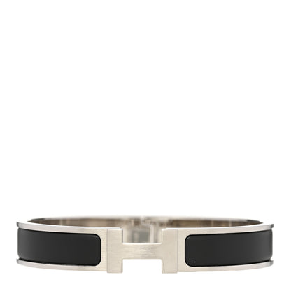 Hermes Matte Enamel Narrow Clic Clac HH Bracelet GM Black 1 of 6