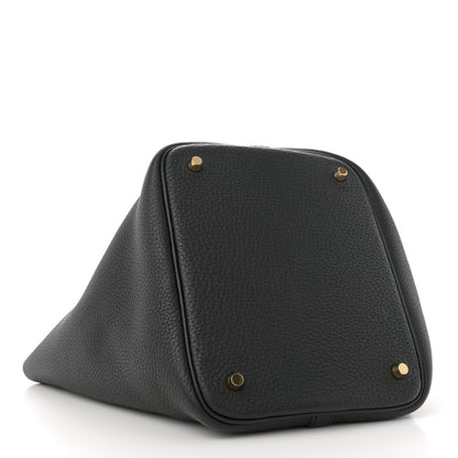 Hermes Taurillon Clemence Picotin Lock 22 MM Black 4 of 10