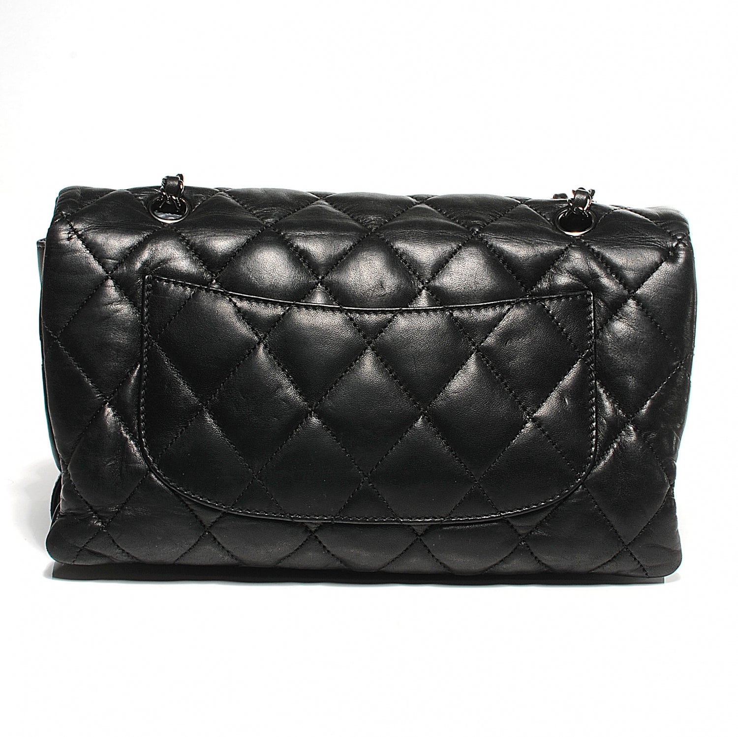 Chanel Lambskin Quilted 3 Large Flap Black 7 of 10