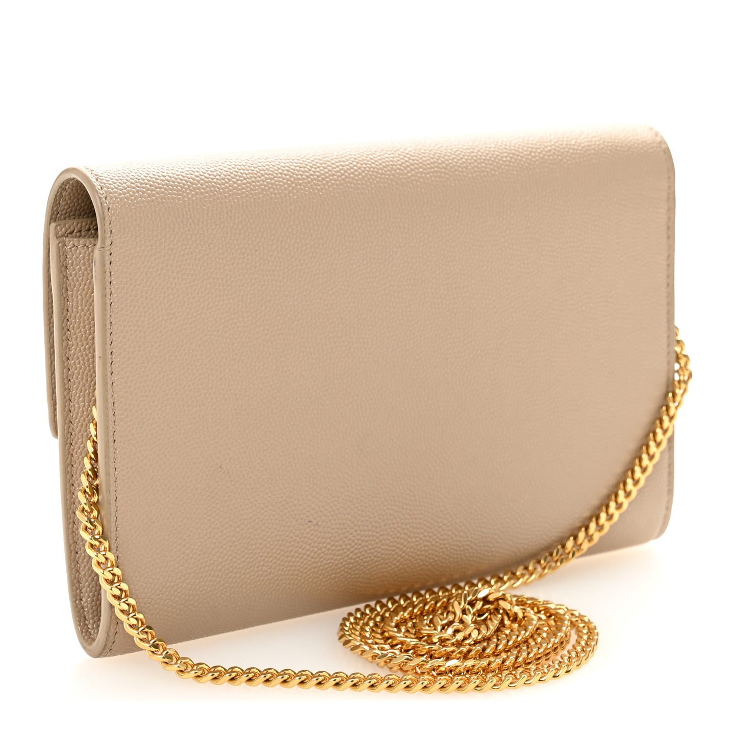 Grain De Poudre Monogram Uptown Chain Wallet Dark Beige