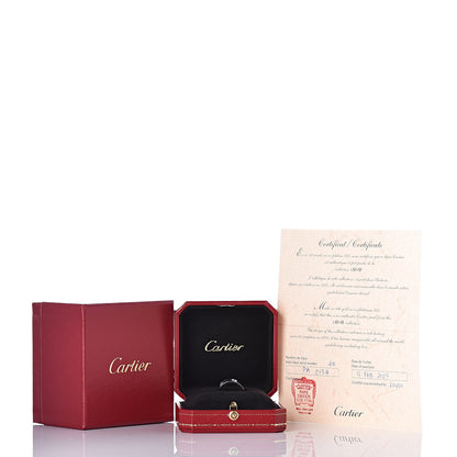 Cartier 18K White Gold 3 Diamond 5.5mm LOVE Ring 47 4 5 of 5