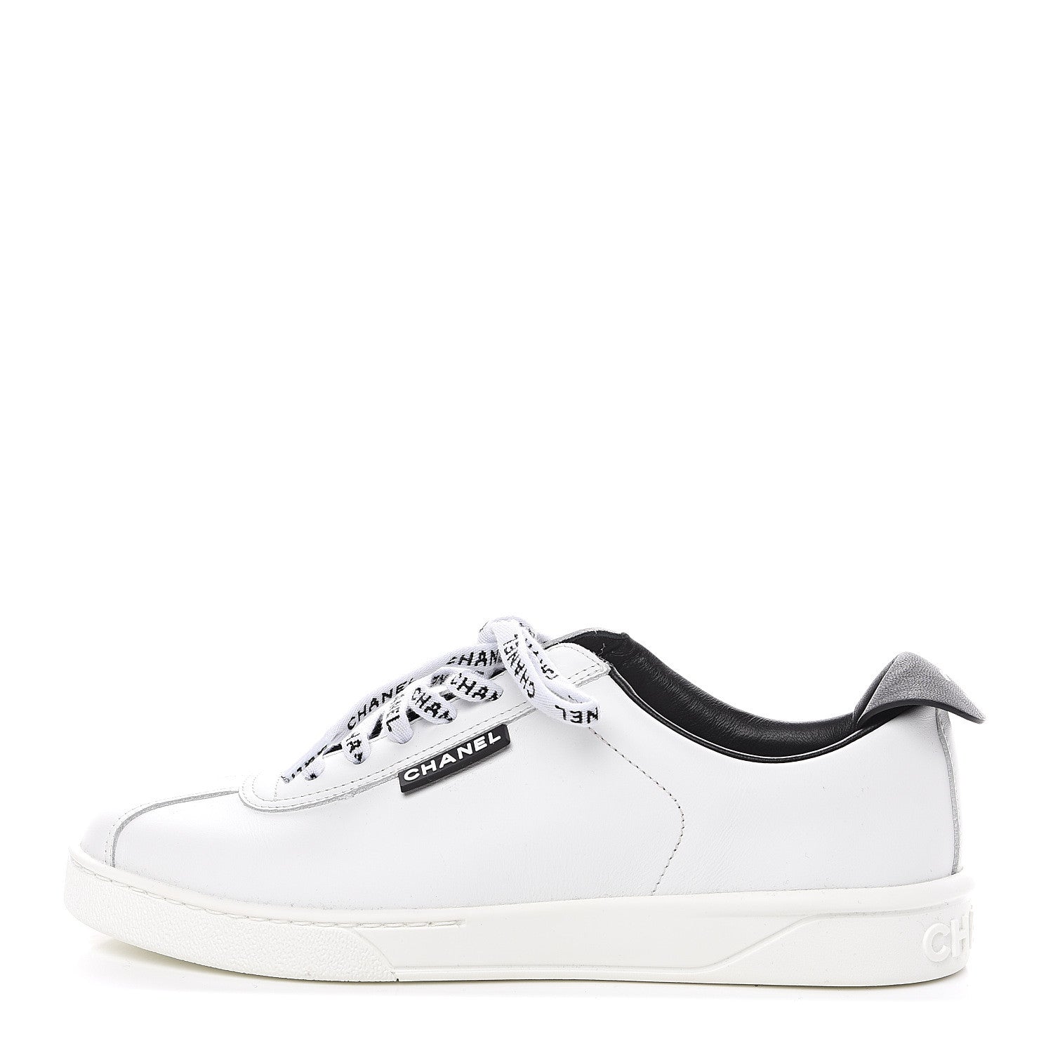 Chanel Calfskin CC Sneakers 38 White 1 of 10
