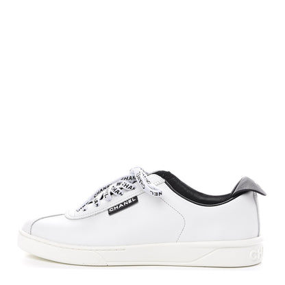 Chanel Calfskin CC Sneakers 38 White 1 of 10