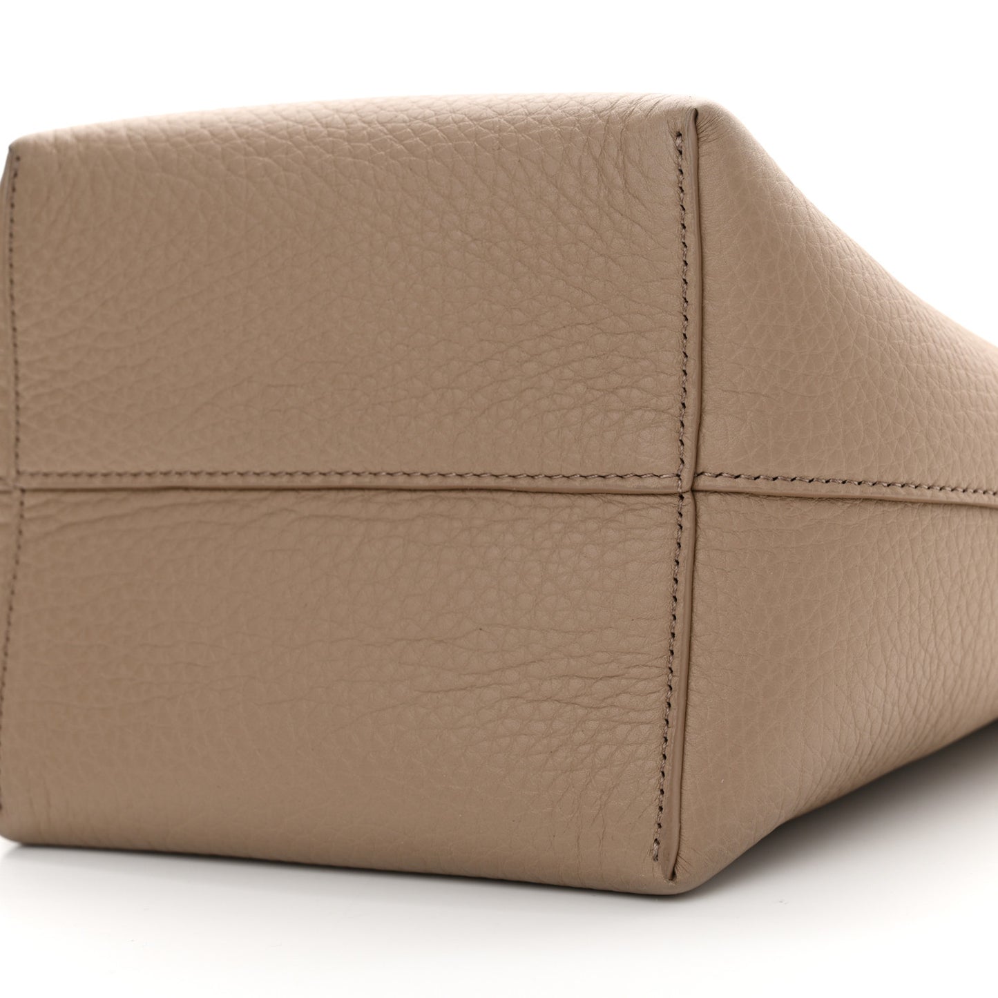Grained Calfskin Small N/S Park Tote Dark Taupe
