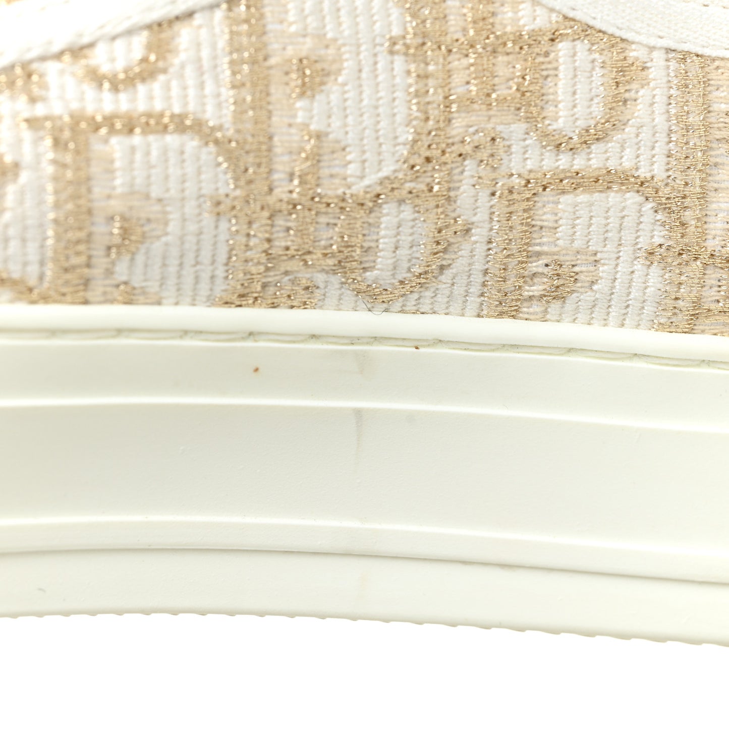 Canvas Oblique Walk'N'Dior Low Top Sneakers 38 Gold