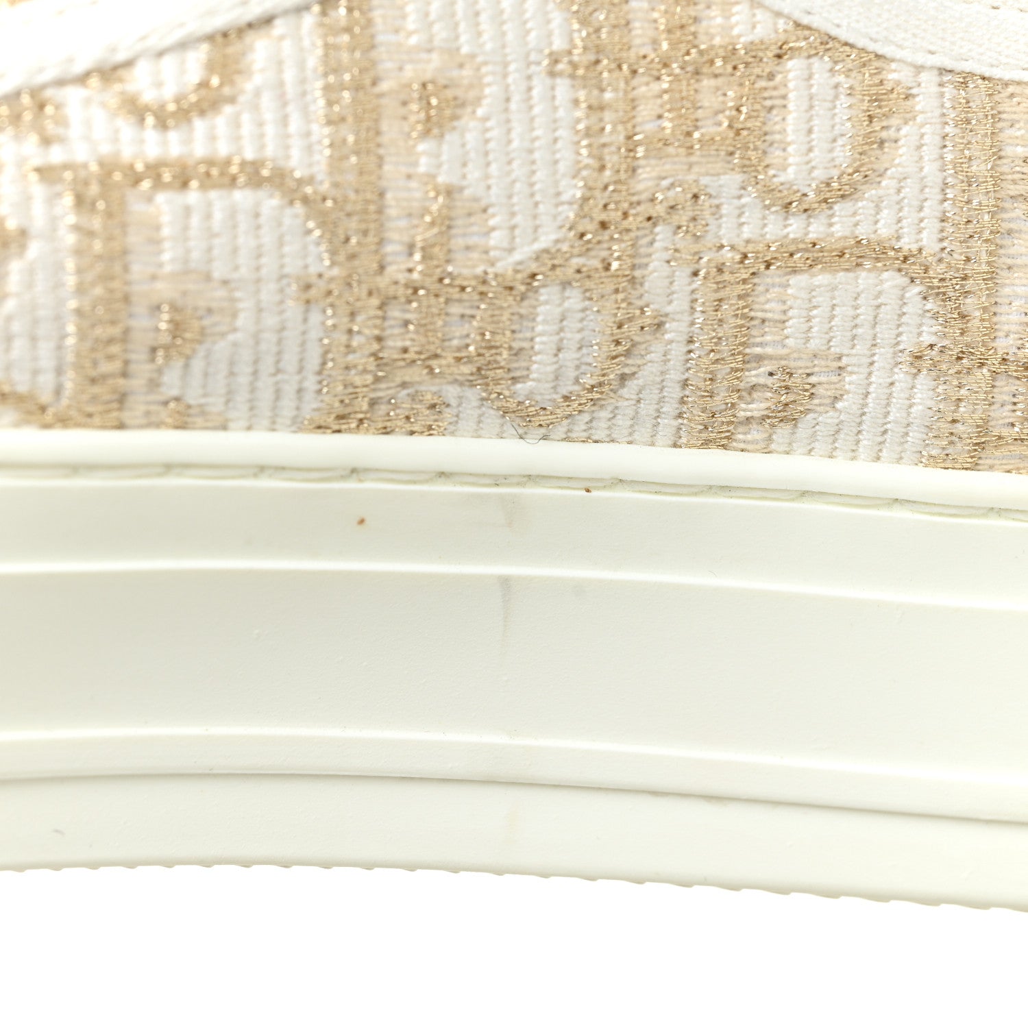 Christian Dior Canvas Oblique Walk'N'Dior Low Top Sneakers 38 Gold 8 of 14