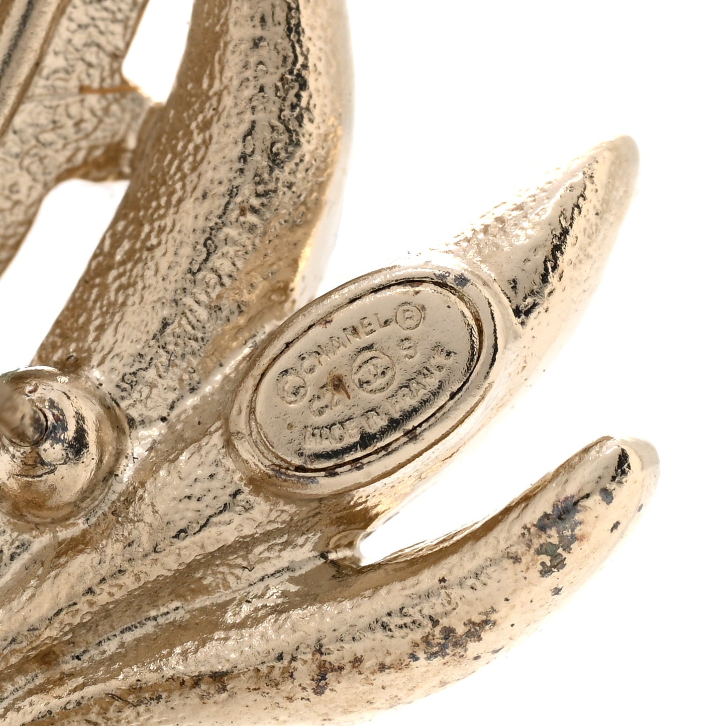 Crystal Baguette CC Wing Star Earrings Gold