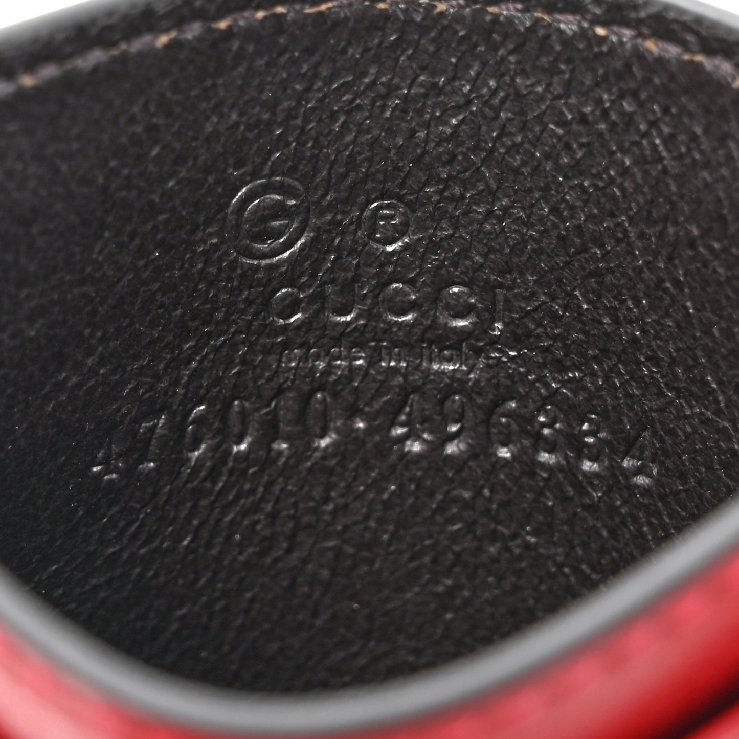 Guccissima Card Holder Hibiscus Red