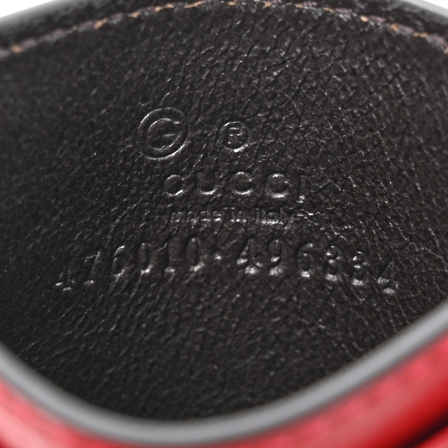 Gucci Guccissima Card Holder Hibiscus Red 6 of 7