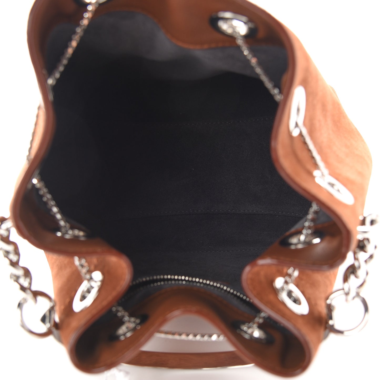 Suede Bon Bon Bucket Dark Tan