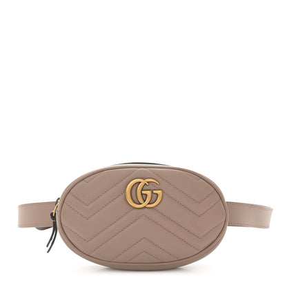 Gucci Calfskin Matelasse GG Marmont Belt Bag 105 42 Porcelain Rose 1 of 14