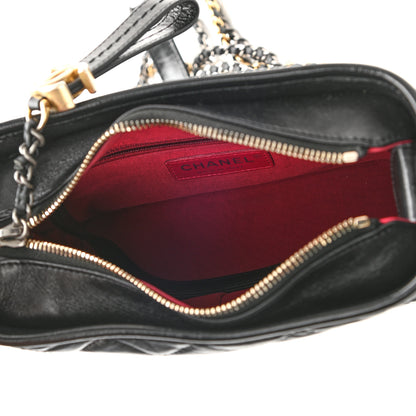 Chanel Aged Calfskin Quilted Small Gabrielle Hobo Black 5 of 10