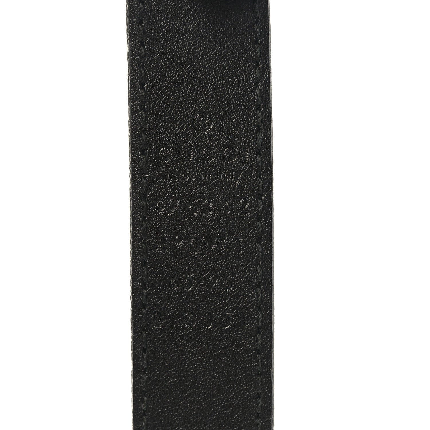 Gucci Calfskin Pearl Double G 20mm Belt Black Cream 3 of 5