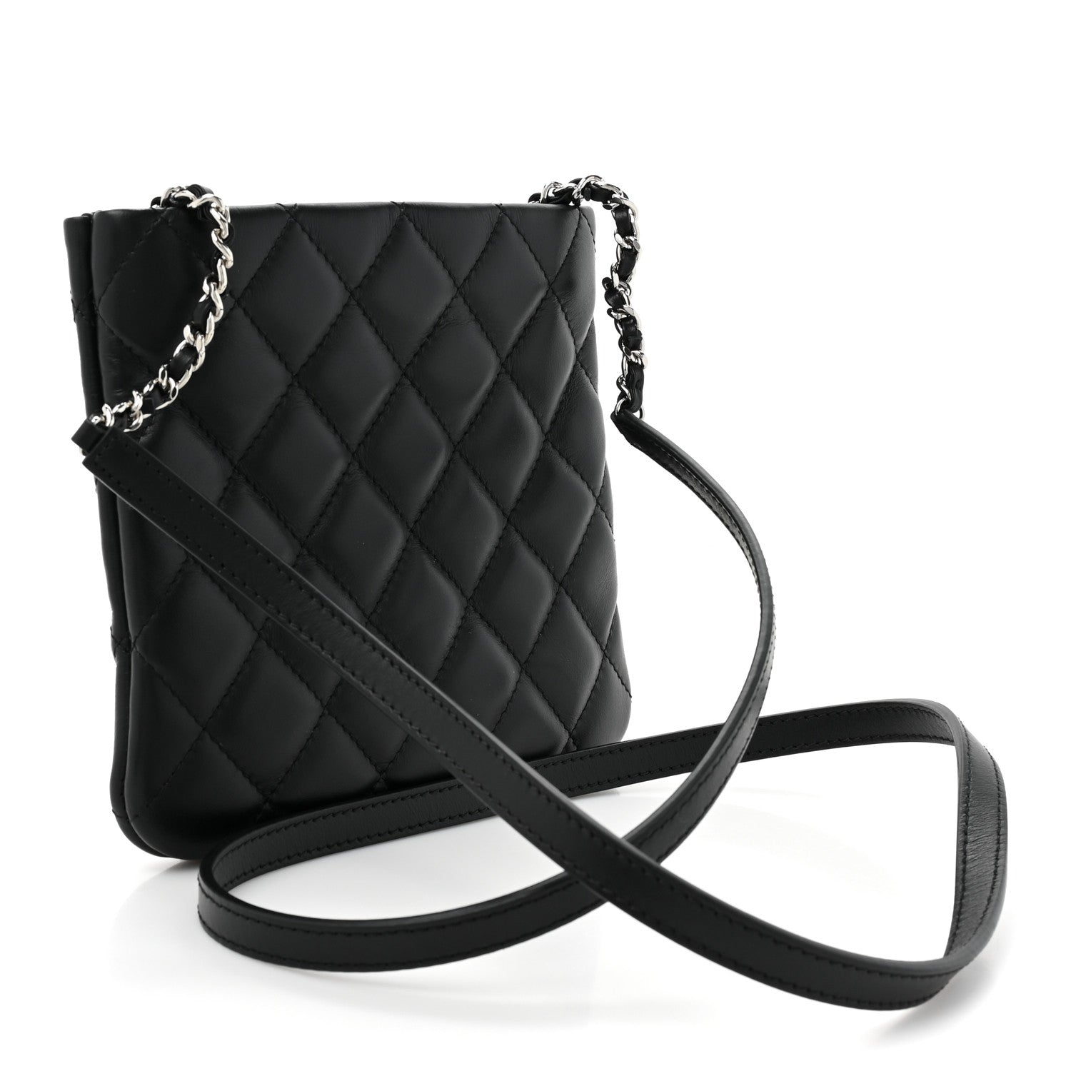 Chanel Lambskin Quilted Crossbody Bag Black 3 of 10