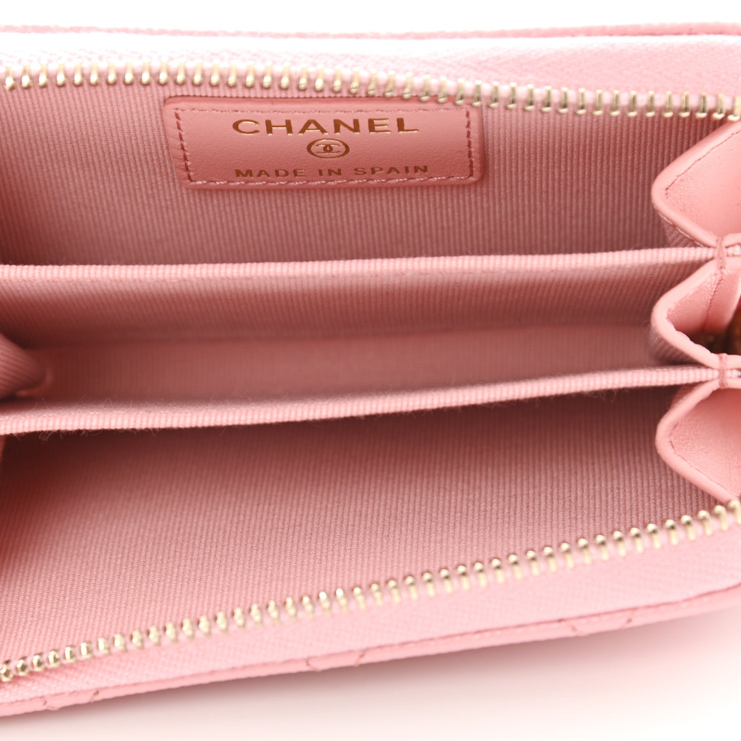Chanel Caviar Quilted Zip Coin Purse Light Pink 5 of 9