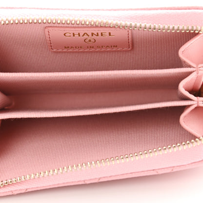 Chanel Caviar Quilted Zip Coin Purse Light Pink 5 of 9
