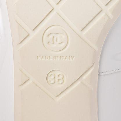 Chanel Patent Knit Sock Boots 38 White 8 of 10