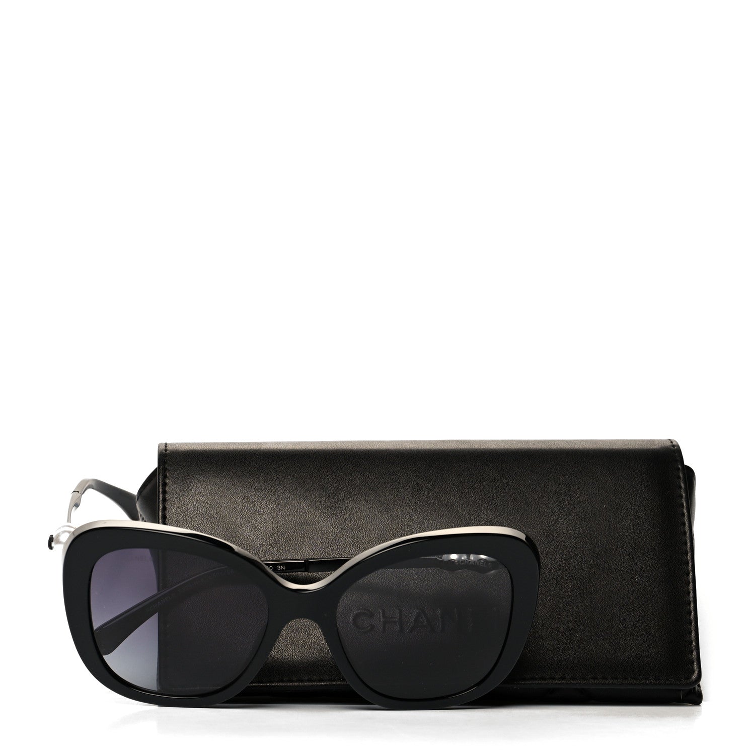 Chanel Acetate Butterfly Winter Pearl Sunglasses 5339-H Black 7 of 7