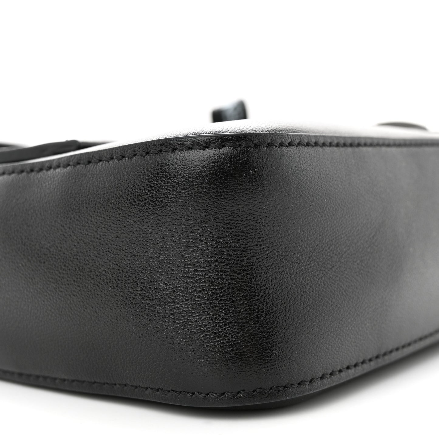 X MARC JACOBS Nappa Logo Medium Baguette Black