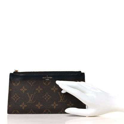 Louis Vuitton Monogram Slim Purse Black 2 of 6