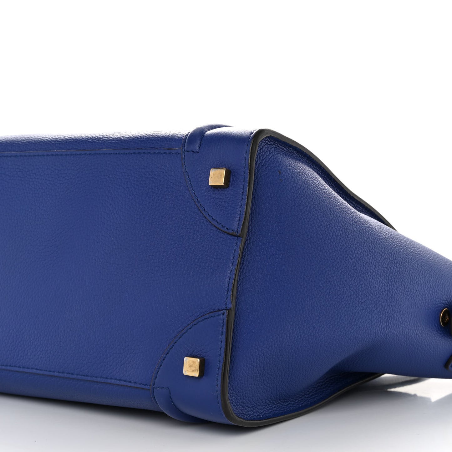 Drummed Calfskin Mini Luggage Indigo