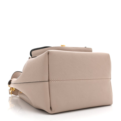 Louis Vuitton Calfskin Lockme Bucket MM Greige 4 of 9