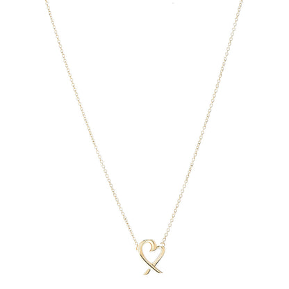 Tiffany 18K Yellow Gold Mini Paloma Picasso Loving Heart Pendant Necklace 1 of 7