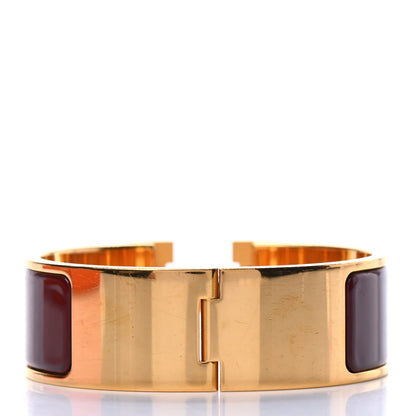 Hermes Enamel Wide Clic Clac H Bracelet PM Rouge H 3 of 5