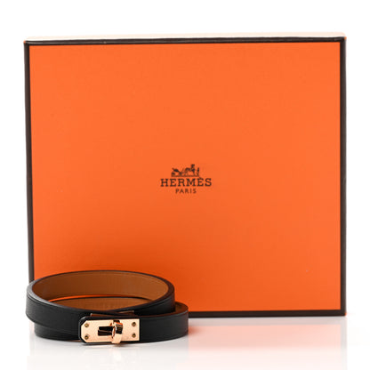 Hermes Swift Kelly Double Tour Bracelet T2 Black 7 of 7