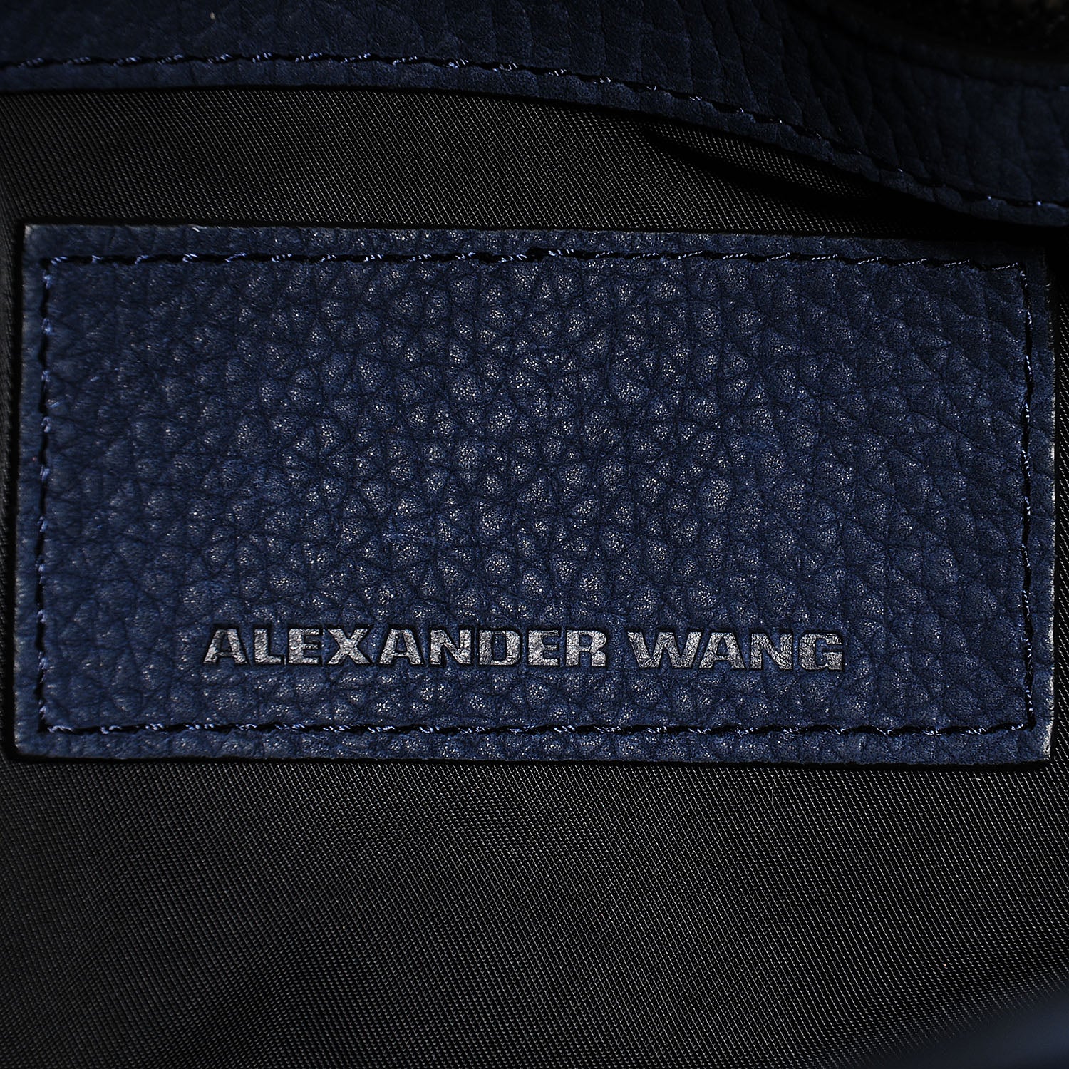 Alexander Wang Pebbled Leather Rockie Navy 9 of 10