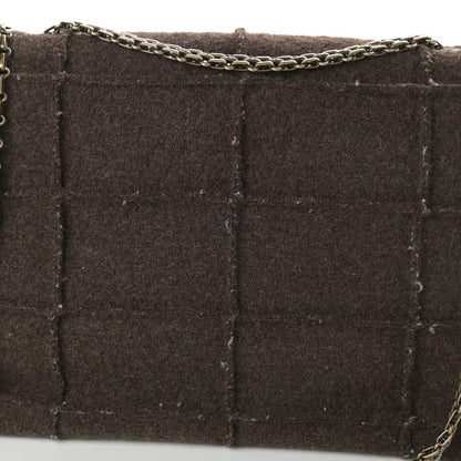 Chanel Wool Jumbo Chocolate Bar Mademoiselle Flap Brown 16 of 17
