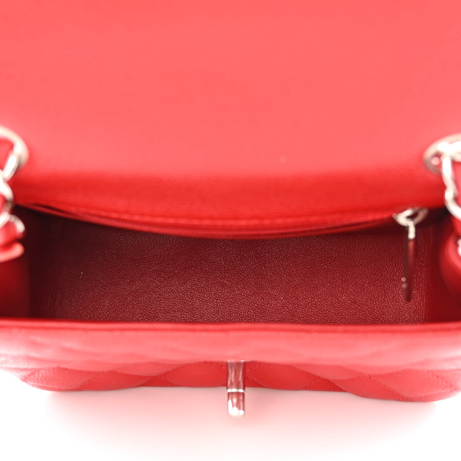 Chanel Caviar Quilted Mini Square Flap Red 5 of 11