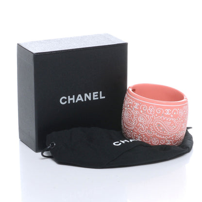 Chanel Resin Diamante Wide Bracelet Cuff Pink 5 of 5