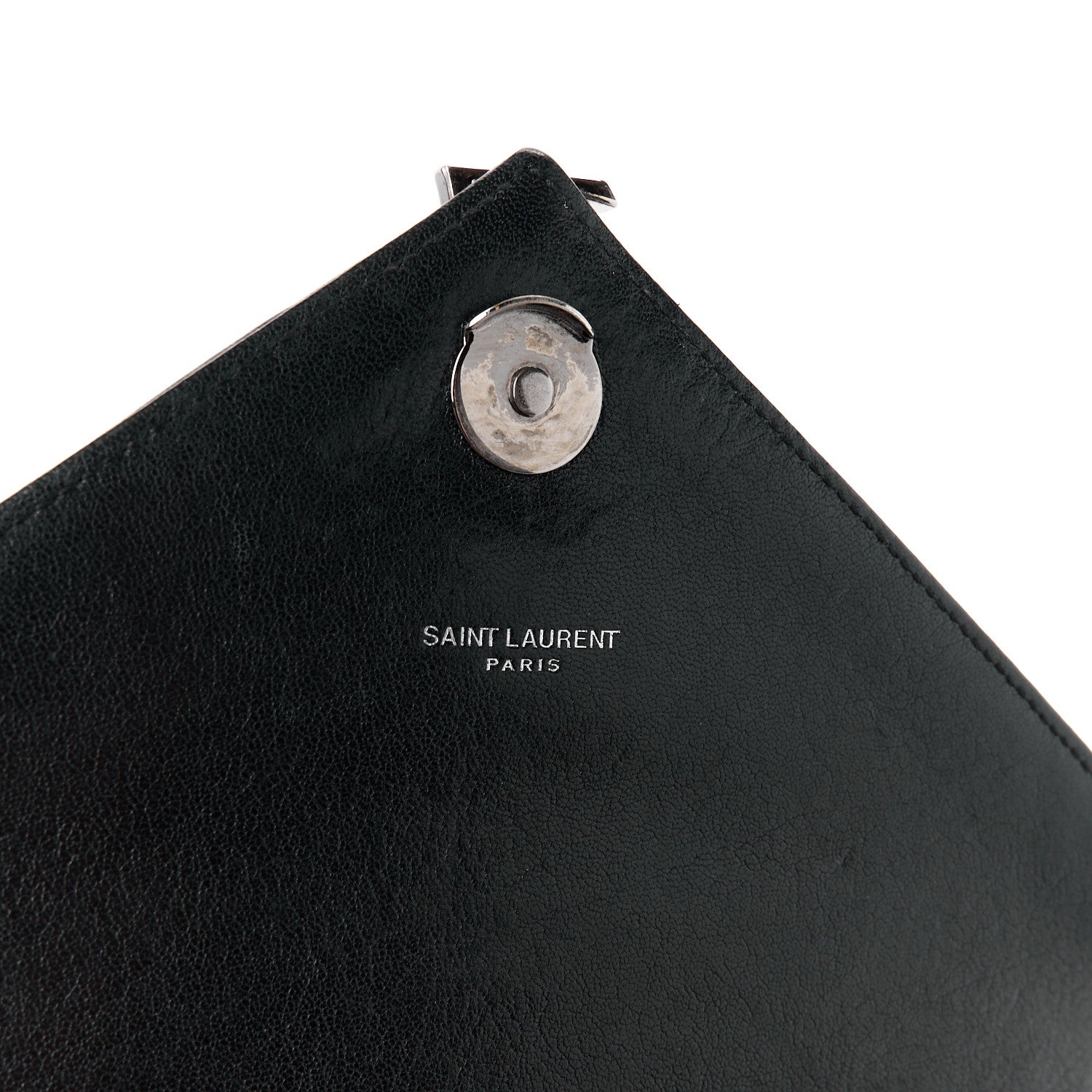 Saint Laurent SAINT LAURENT Sheepskin Matelasse Chevron Monogram Medium College Bag Black 6 of 12