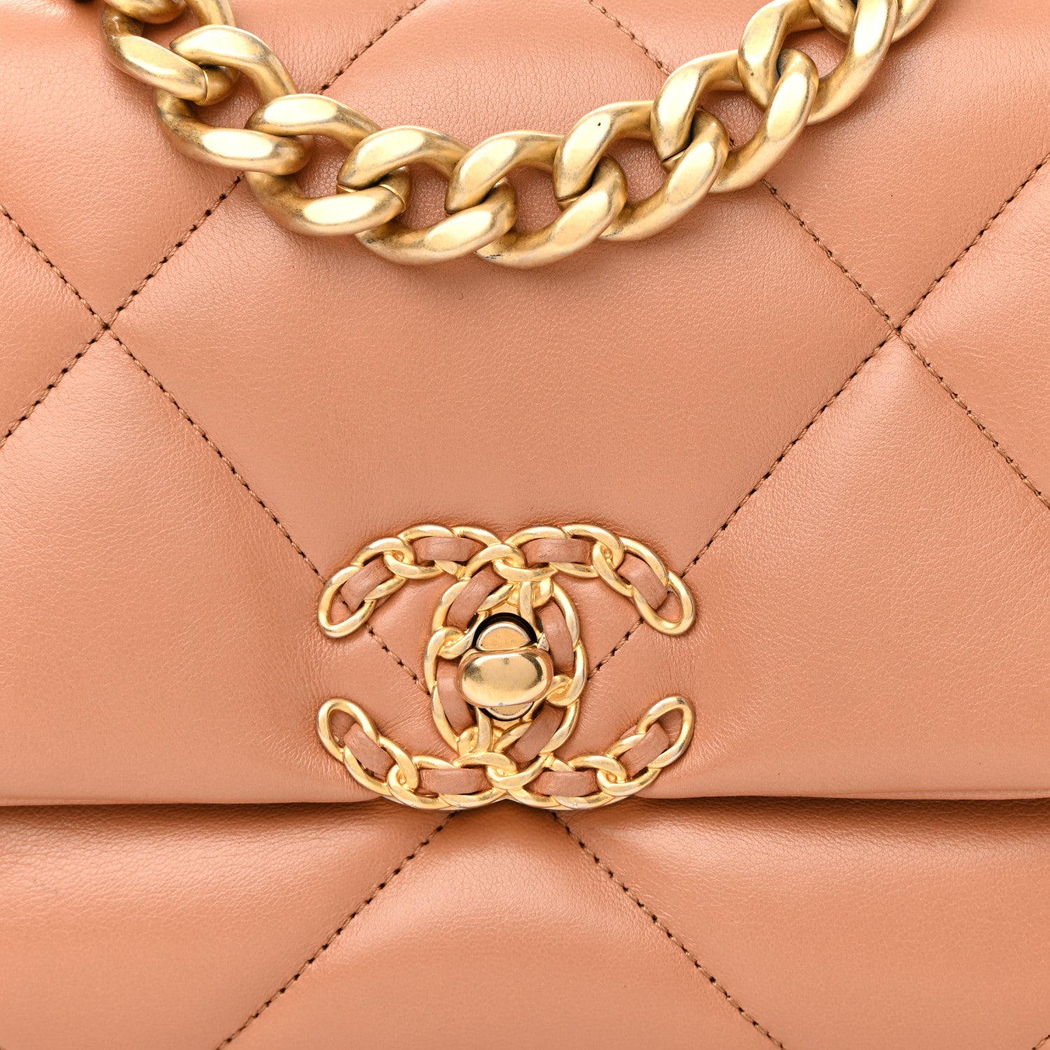 Chanel Lambskin Quilted Medium Chanel 19 Flap Brown 8 of 11