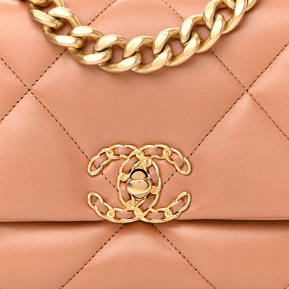 Chanel Lambskin Quilted Medium Chanel 19 Flap Brown 8 of 11