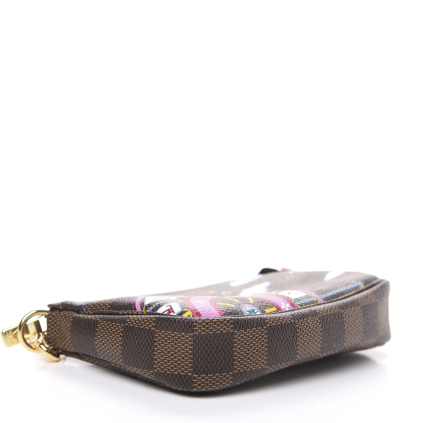 Damier Ebene 2020 Christmas Animation Big Wheel Mini Pochette Accessories Rose Ballerine