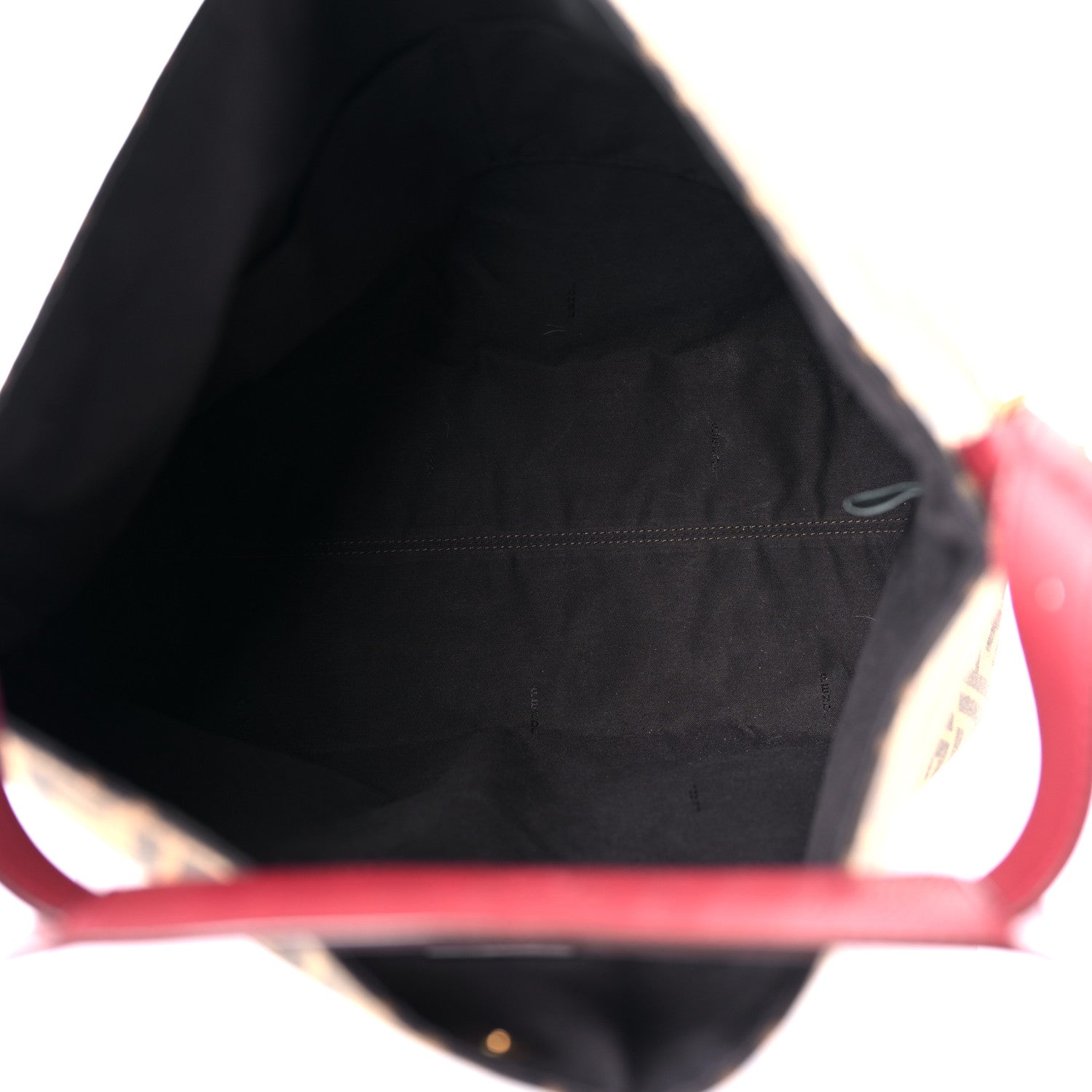 Fendi Zucca Vitello Artic Large Hobo Tobacco Burgundy 5 of 12